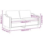 vidaXL Canapé à 2 places Crème 140 cm Tissu