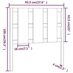 vidaXL Tête de lit 95 5x4x100 cm Bois massif de pin