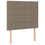 vidaXL Cadre de lit avec tête de lit Taupe 100x200 cm Tissu