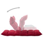 vidaXL Chaise pliable de sol Rouge bordeaux Tissu