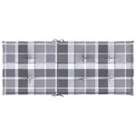 vidaXL Coussins de chaise jardin à dossier haut lot de 2 carreaux gris