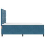 Lit box spring vidaXL avec matelas bleu foncé 140x190 cm en velours