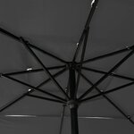 vidaXL Parasol de jardin à 3 niveaux avec mât en aluminium anthracite