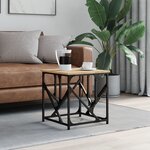 vidaXL Table basse chêne sonoma 45x45x47 5 cm bois d'ingénierie