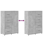 vidaXL Buffet gris béton 60x31x84 cm bois d'ingénierie
