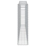 vidaXL Paniers à gabions arqués 4 Pièces 400x30x120/140 cm Fer galvanisé