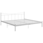 vidaXL Cadre de lit Blanc Métal 200x200 cm