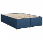 vidaXL Sommier à lattes de lit avec matelas Bleu 160x200 cm Tissu