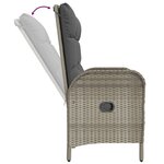 vidaXL Ensemble à manger jardin 4Pièces et coussins Gris Résine tressée