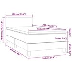 vidaXL Sommier à lattes de lit avec matelas Bleu 100x200 cm Tissu