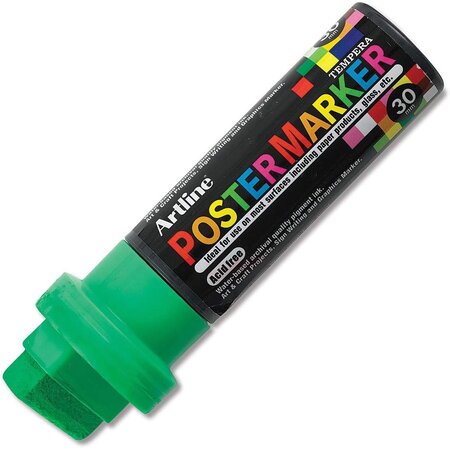 Marqueur 'PosterMarker Tempera' EPP30 pointe carrée 30 mm vert fluo ARTLINE