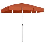 vidaXL Parasol de plage Terre cuite 200x125 cm