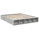vidaXL Cadre de lit gris béton 180x200 cm bois d'ingénierie