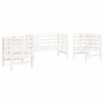 vidaXL Salon de jardin 3 Pièces blanc bois massif de pin