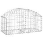 vidaXL Panier de gabions arqué 100x50x40/60 cm Fer galvanisé