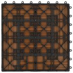 vidaXL Carreaux de terrasse 22 Pièces 30 x 30 cm 2 m² WPC Teck