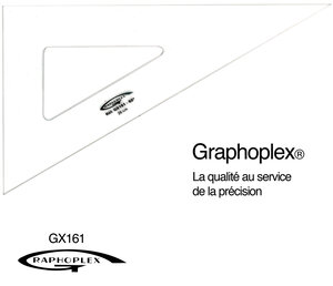 Equerre 60° 3 bords droits 26 cm