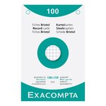 Étui De 100 Fiches - Bristol Quadrillé 5x5 Perforé 100x150mm - Blanc - X 10 - Exacompta