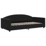 vidaXL Lit de jour avec lit gigogne noir 100x200 cm velours
