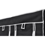 vidaXL Garde-robe en tissu 2 Pièces Noir