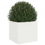 vidaXL Jardinière blanc 32x30x29 cm acier