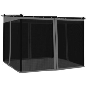 vidaXL Tonnelle avec parois en filet anthracite 3x3 m acier
