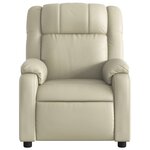 vidaXL Fauteuil de massage inclinable électrique crème similicuir