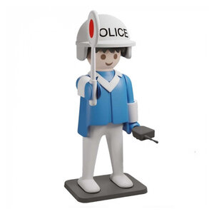 Figurine de collection Playmobil Vintage : Policier en résine peinte à la main