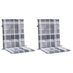 vidaXL Coussins de chaise de jardin à dossier bas lot de 2