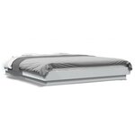 vidaXL Cadre de lit avec lumières LED blanc 160x200 cm bois ingénierie