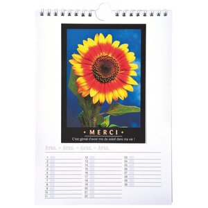 Calendrier en carton blanc à décorer 17 x 24 cm
