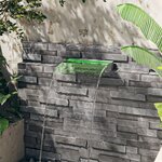 vidaXL Déversoir pour cascade avec LED RVB Inox 45 cm