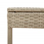 vidaXL Chaise longue avec auvent et table gris clair résine tressée