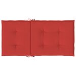 vidaXL Coussins de chaise de jardin à dossier bas lot de 4 rouge