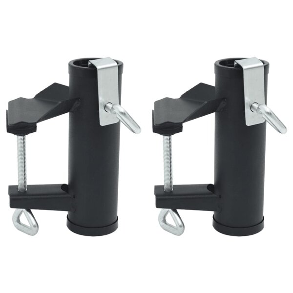 vidaXL Pinces à parasol pour balcon 2 Pièces 25-38 mm acier