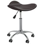 Chaise fauteuil siège de bureau informatique étude similicuir brun 02_0024035