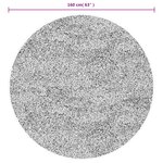 vidaXL Tapis ISTAN à poils longs aspect brillant beige Ø 160 cm