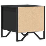 vidaXL Tables de chevet 2 Pièces noir 40x41x40 cm bois d'ingénierie