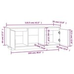 vidaXL Meuble TV 110 5x35x44 cm Bois de pin massif
