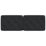 vidaXL Coussin de tête de lit noir 120 cm velours