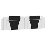 vidaXL Cadre de lit avec lumières LED blanc noir 200x200 cm similicuir