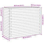 vidaXL Jardinière blanc 90x40x72 5 cm bois de pin massif