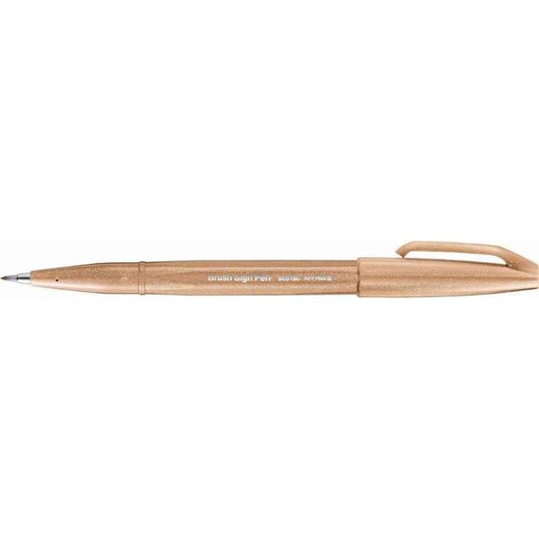 Stylo feutre brush sign pen ses 15  brun pentel arts