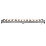 vidaXL Cadre de lit sonoma gris 90x190 cm bois d'ingénierie et métal