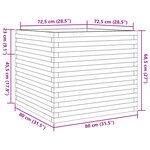 vidaXL Jardinière 80x80x68 5 cm bois de pin imprégné