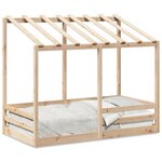 vidaXL Lit pour enfants avec toit 80x160 cm bois massif de pin