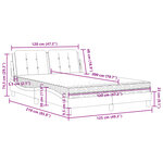 vidaXL Lit avec matelas marron 120x200 cm similicuir