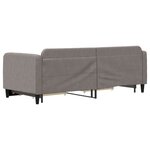 vidaXL Lit de jour avec gigogne et tiroirs taupe 80x200 cm tissu