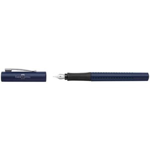 Stylo plume grip 2011 f bleu classique faber-castell