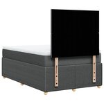 vidaXL Sommier à lattes de lit avec matelas Gris foncé 120x200cm Tissu